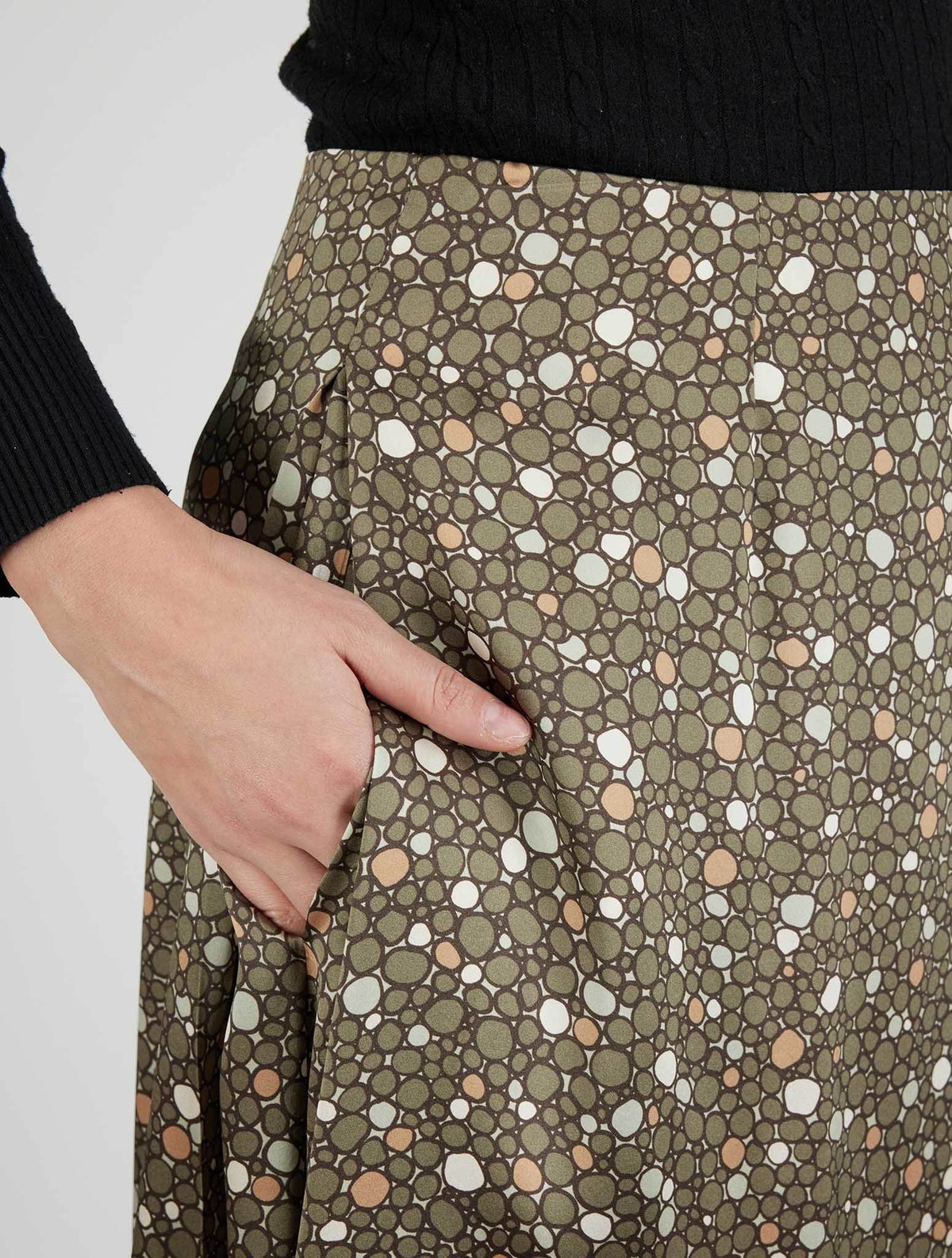 Kiton Multicolor Silk Skirt