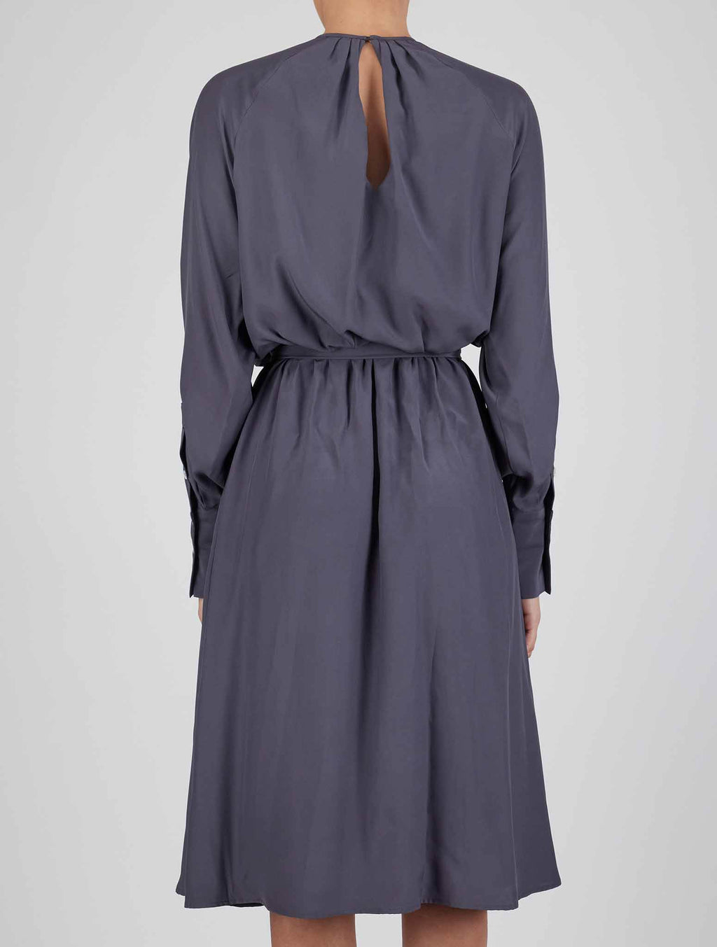 Kiton Gray Silk Dress