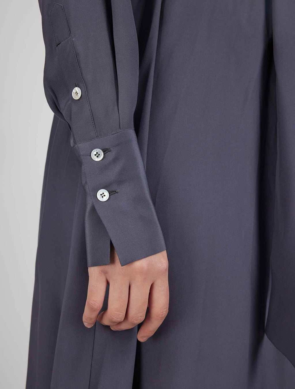 Kiton Gray Silk Dress