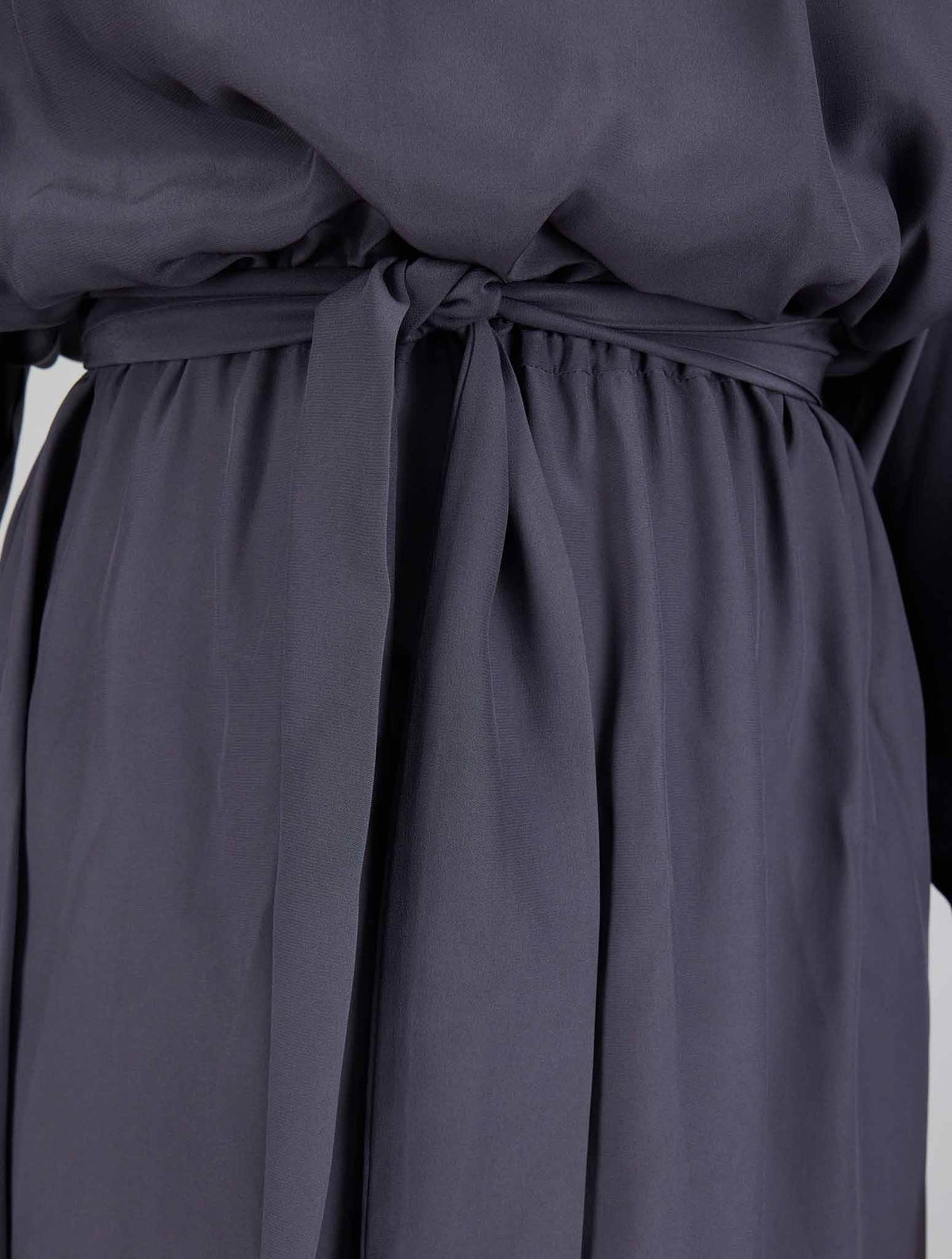 Kiton Gray Silk Dress