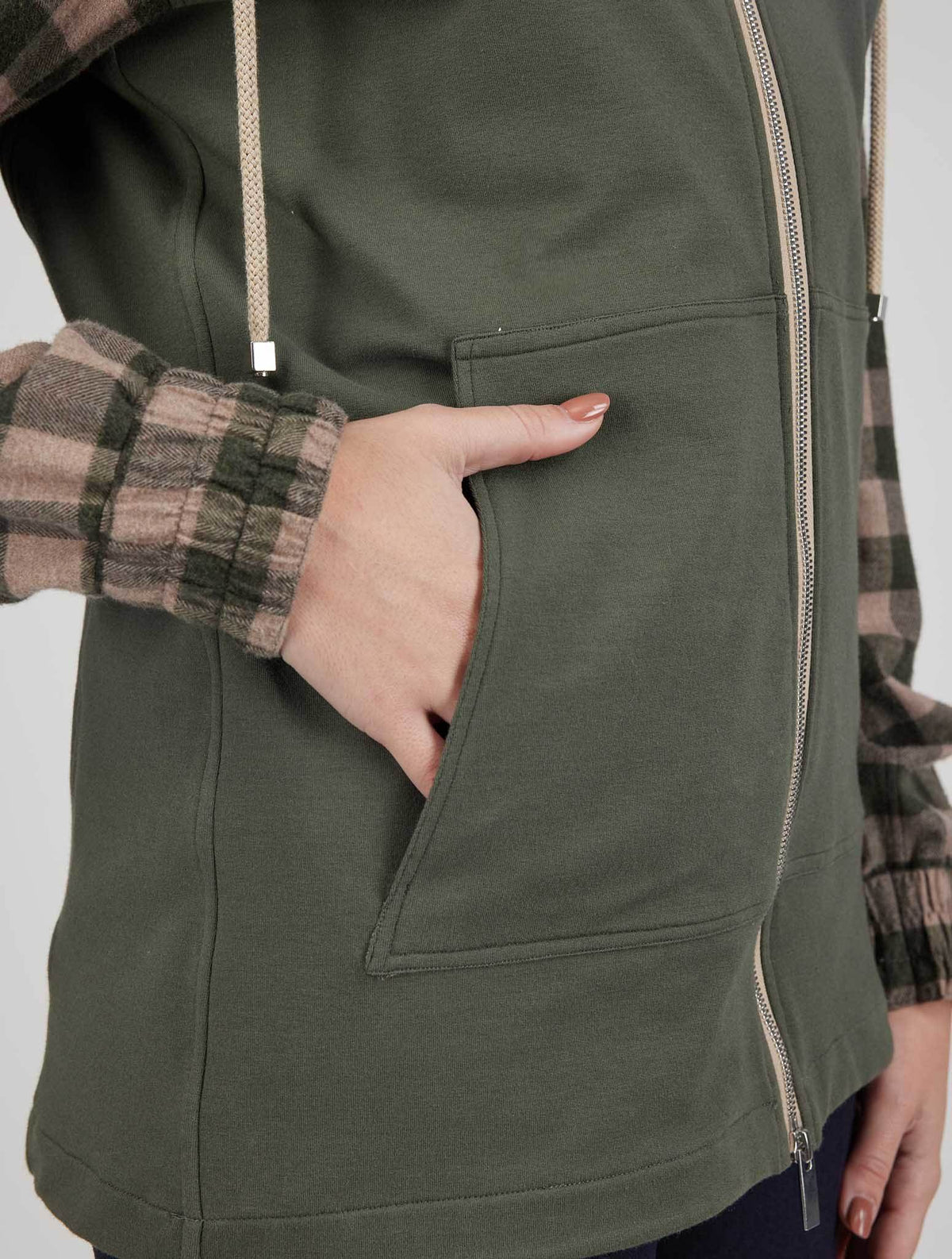 Kiton Green Cotton Ea Sweater Full Zip