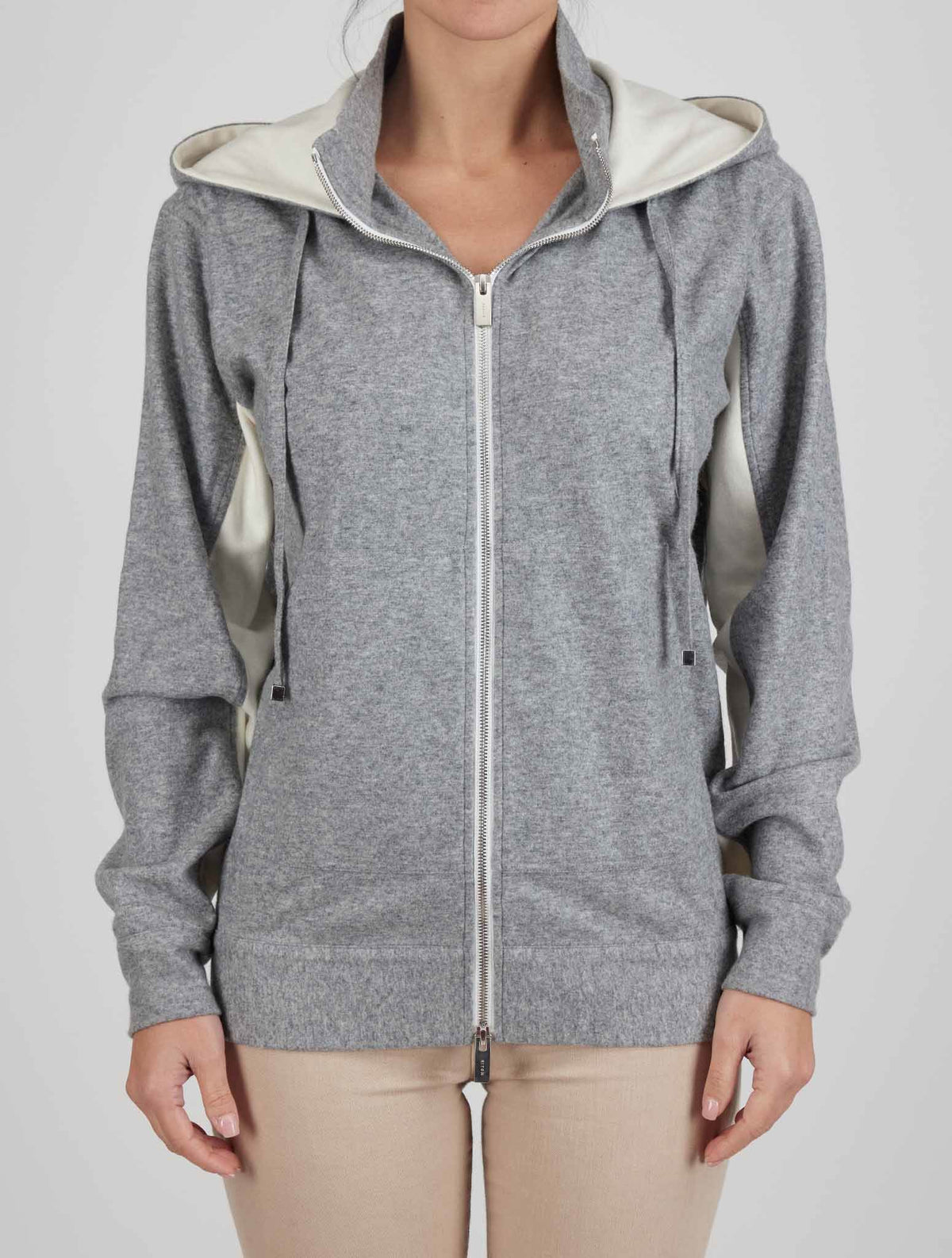 Kiton Kiton Gray Cashmere Sweater Full Zip Gray 000