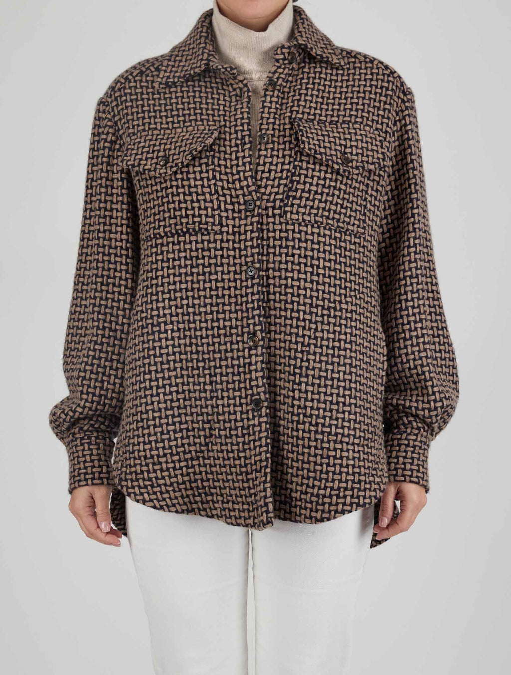 Kiton Brown Black Cashmere Blazer
