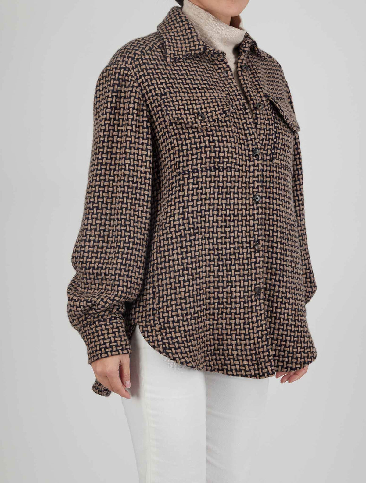 Kiton Kiton Brown Black Cashmere Blazer Brown / Black 001