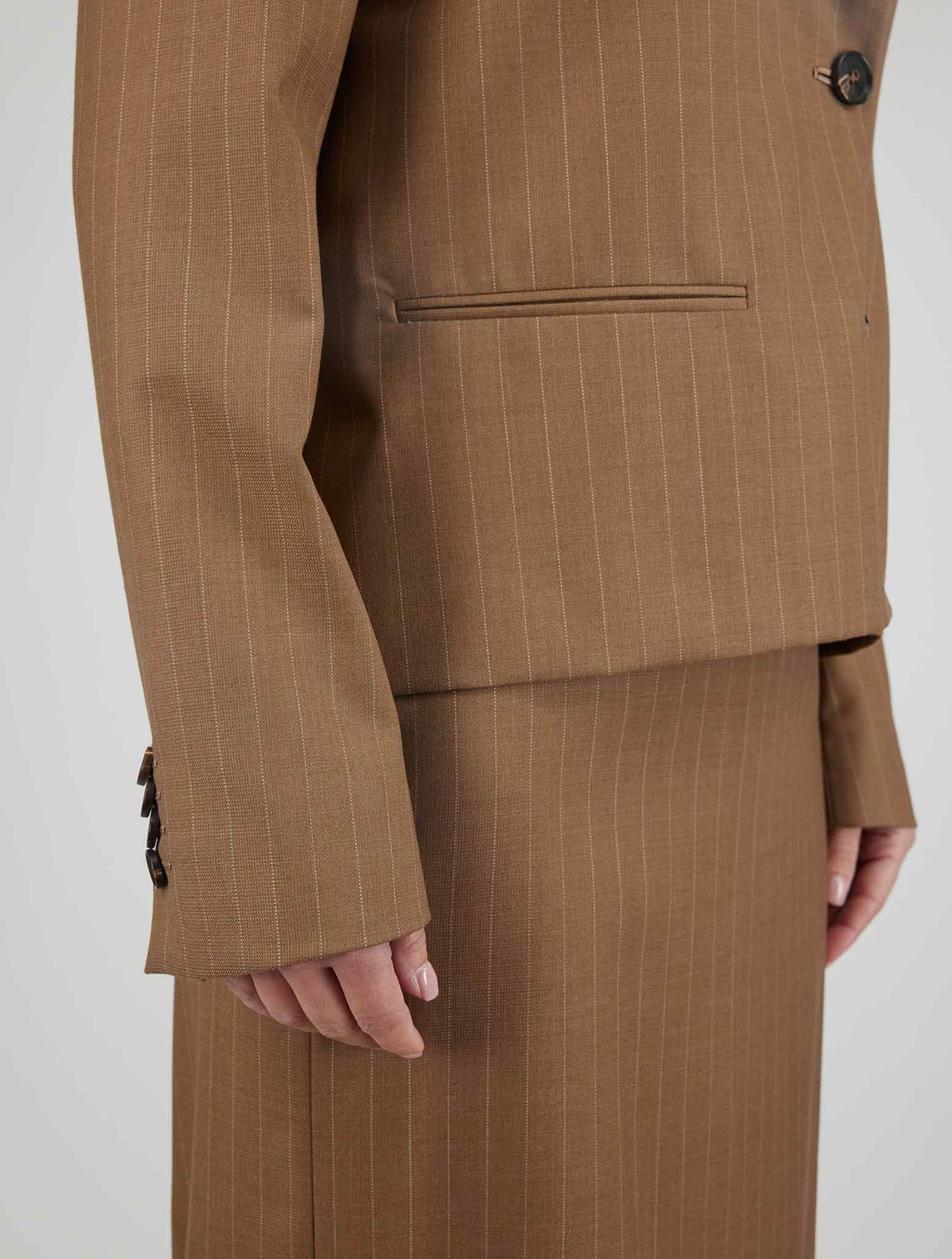 Kiton Brown Virgin Wool Ea Suit