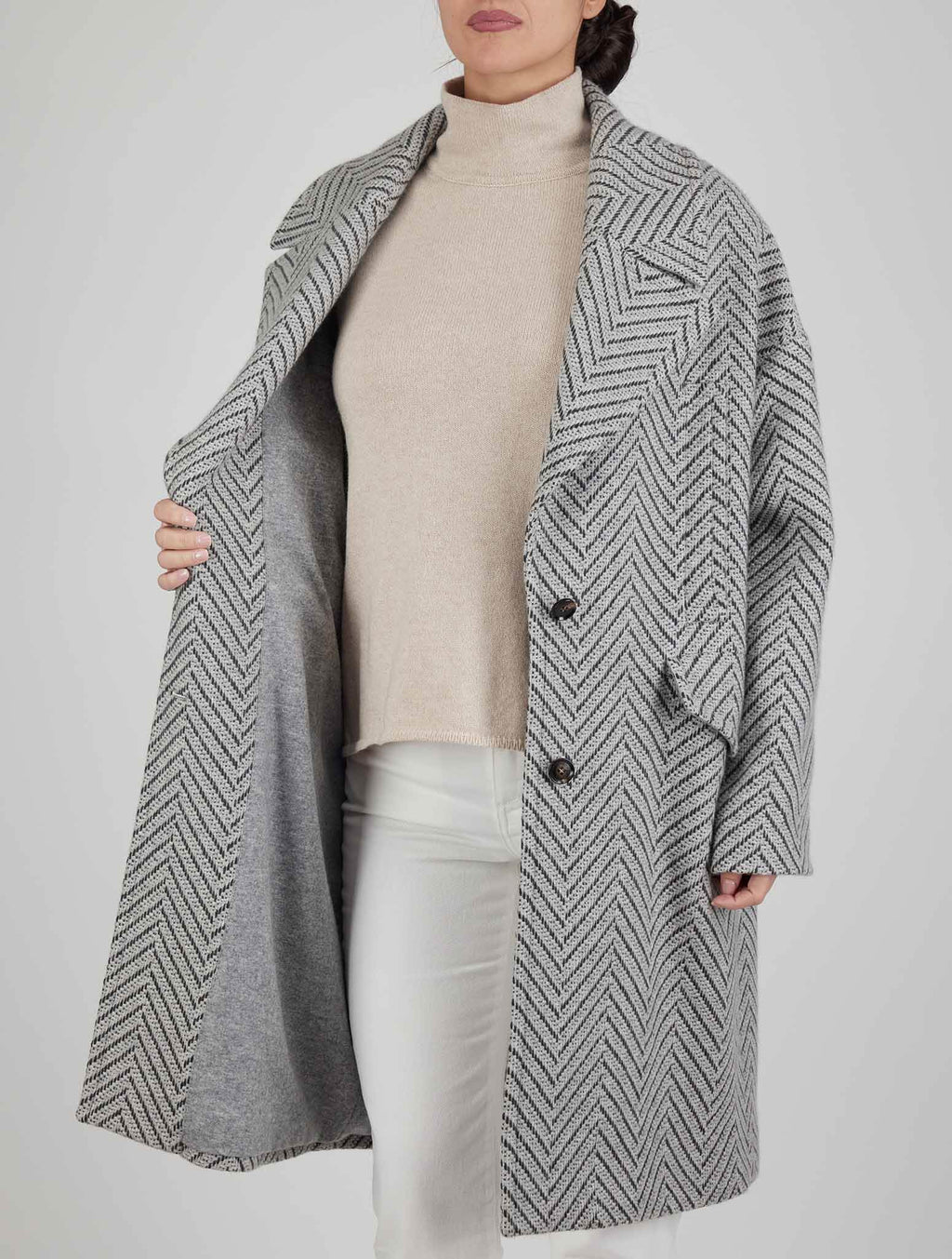 Kiton Gray Cashmere Overocat