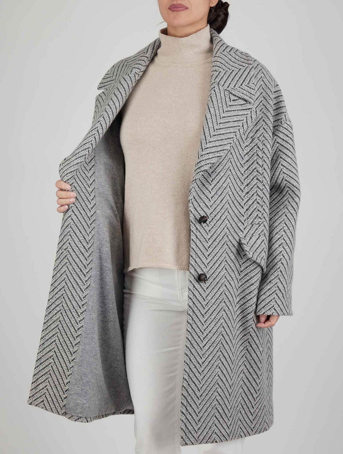 Kiton Gray Cashmere Overocat