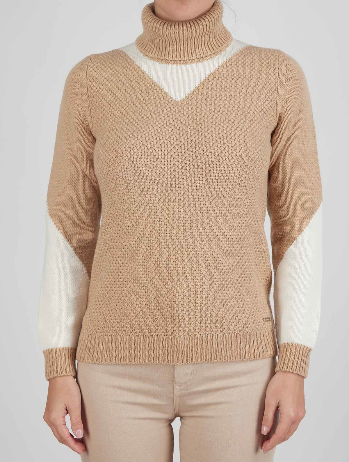 Kiton Kiton Beige Cashmere Sweater Half Neck Beige 000