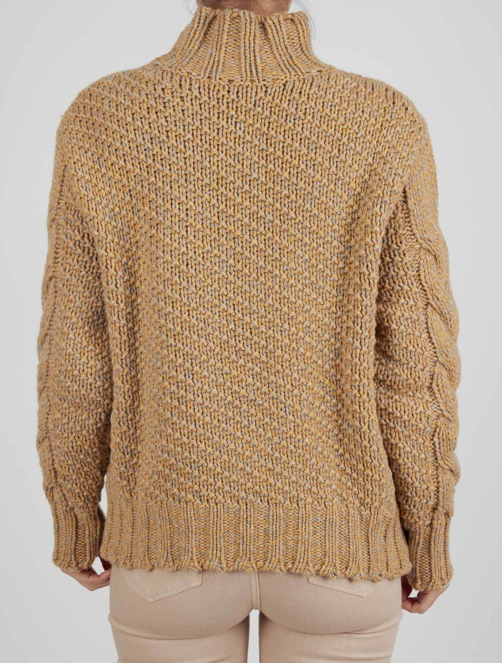 Kiton Multicolor Alpaca Wool Cashmere Sweater Half Neck