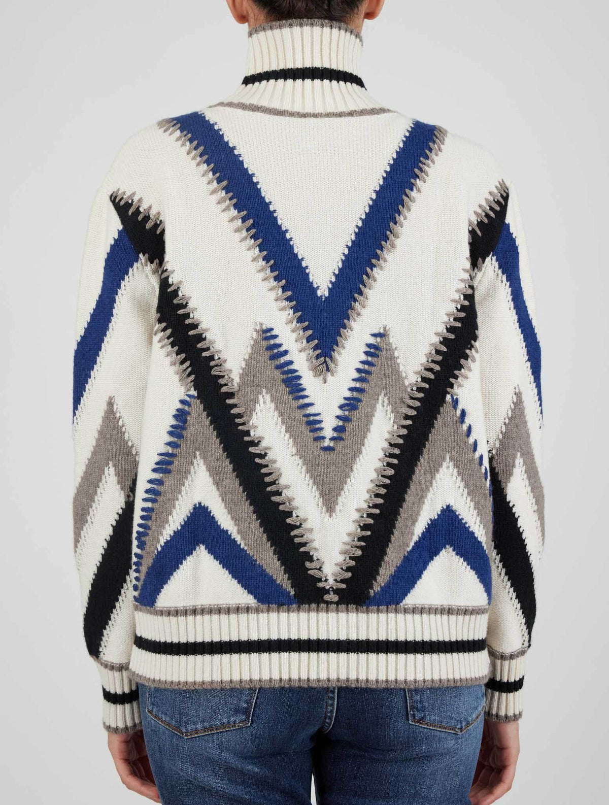 Kiton Multicolor Cashmere Sweater Turtleneck