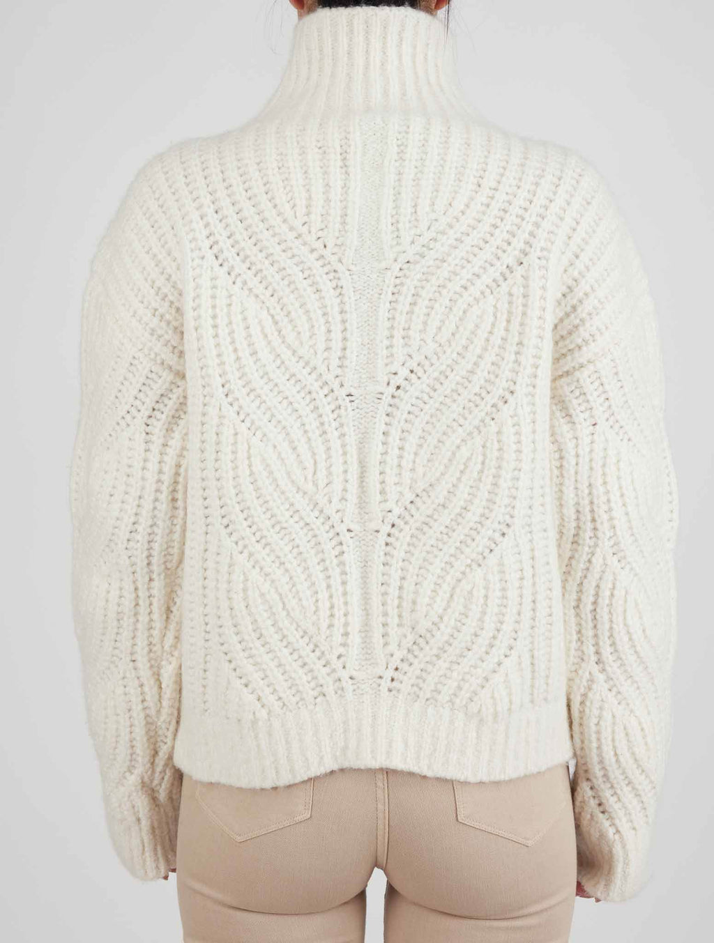 Kiton White Cashmere Silk Sweater Turtleneck