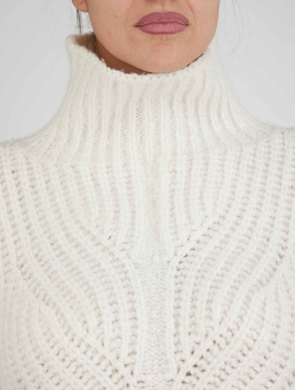 Kiton White Cashmere Silk Sweater Turtleneck