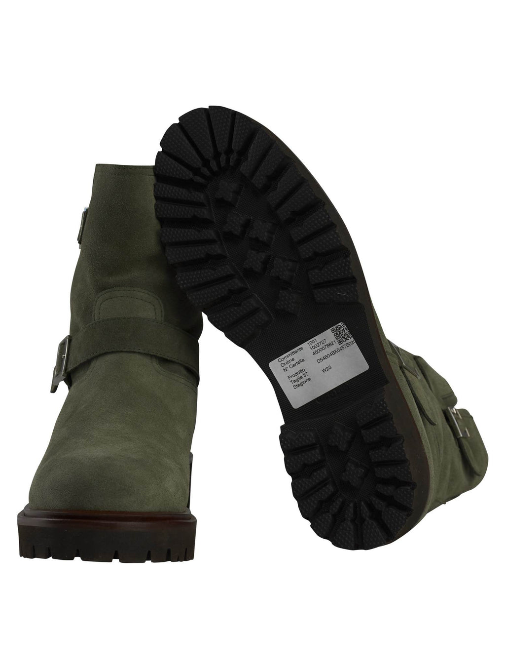 Kiton Green Leather Suede Boots