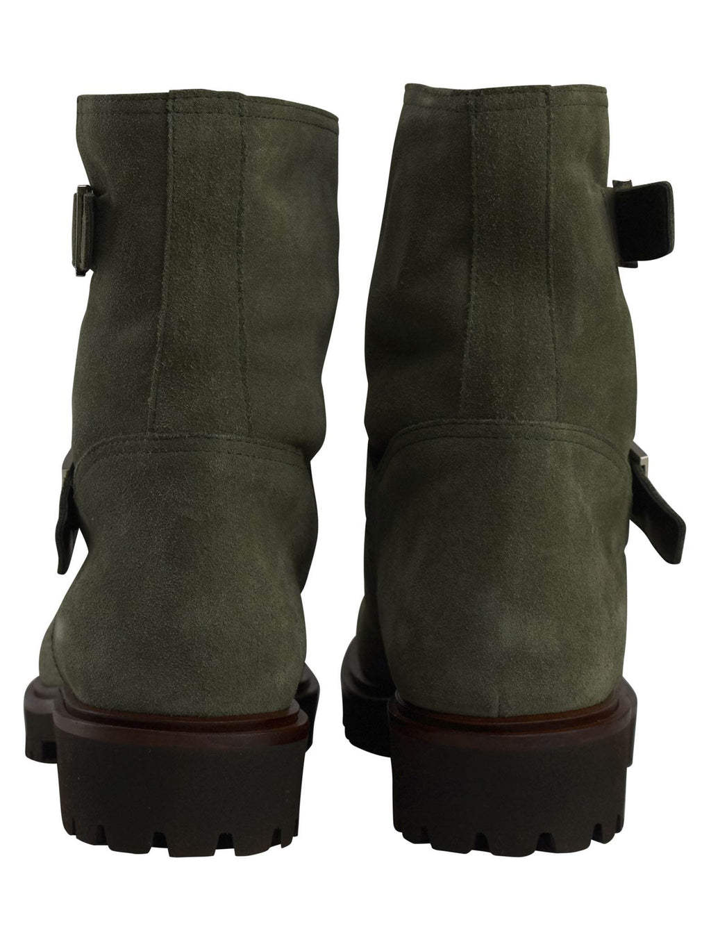 Kiton Green Leather Suede Boots