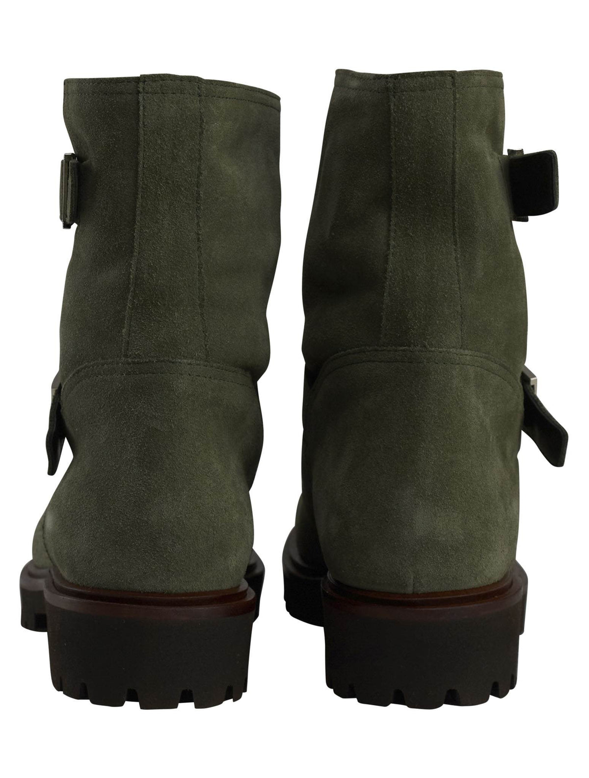 Kiton Green Leather Suede Boots