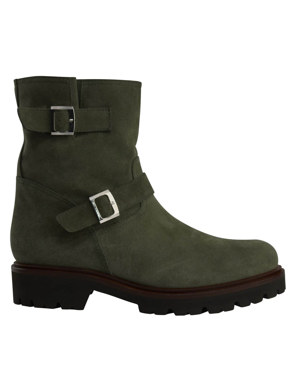 Kiton Green Leather Suede Boots