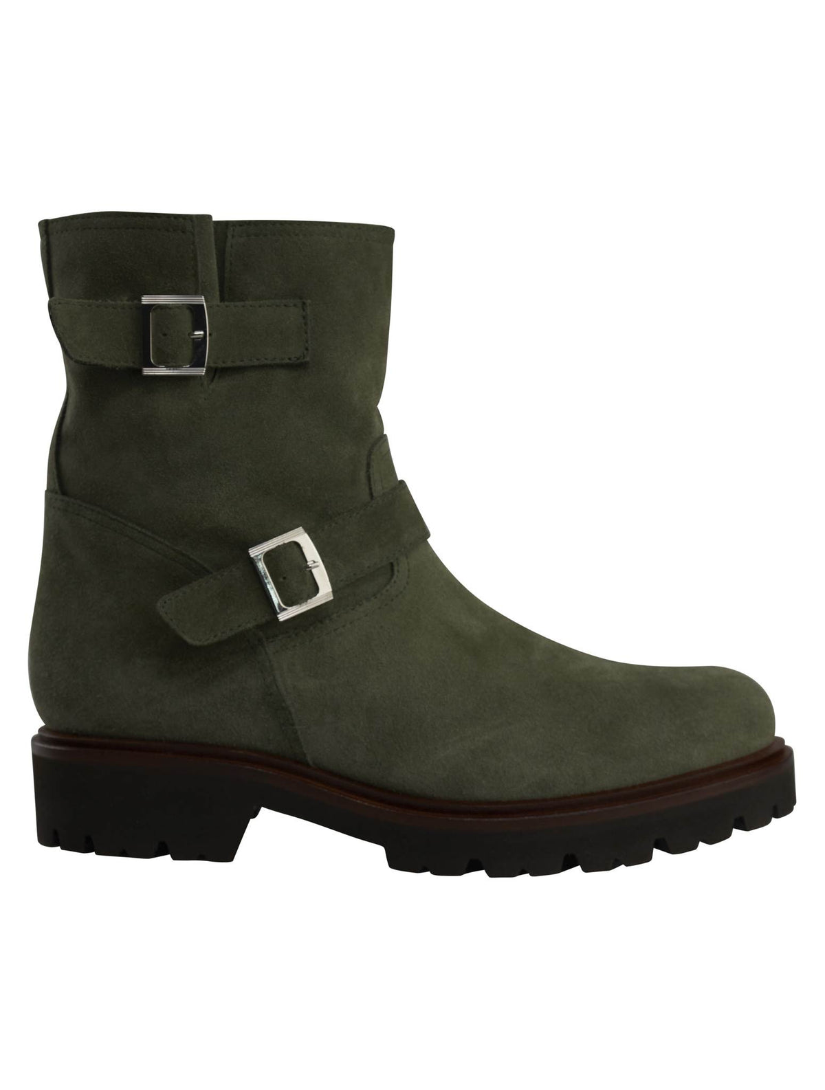 Kiton Green Leather Suede Boots