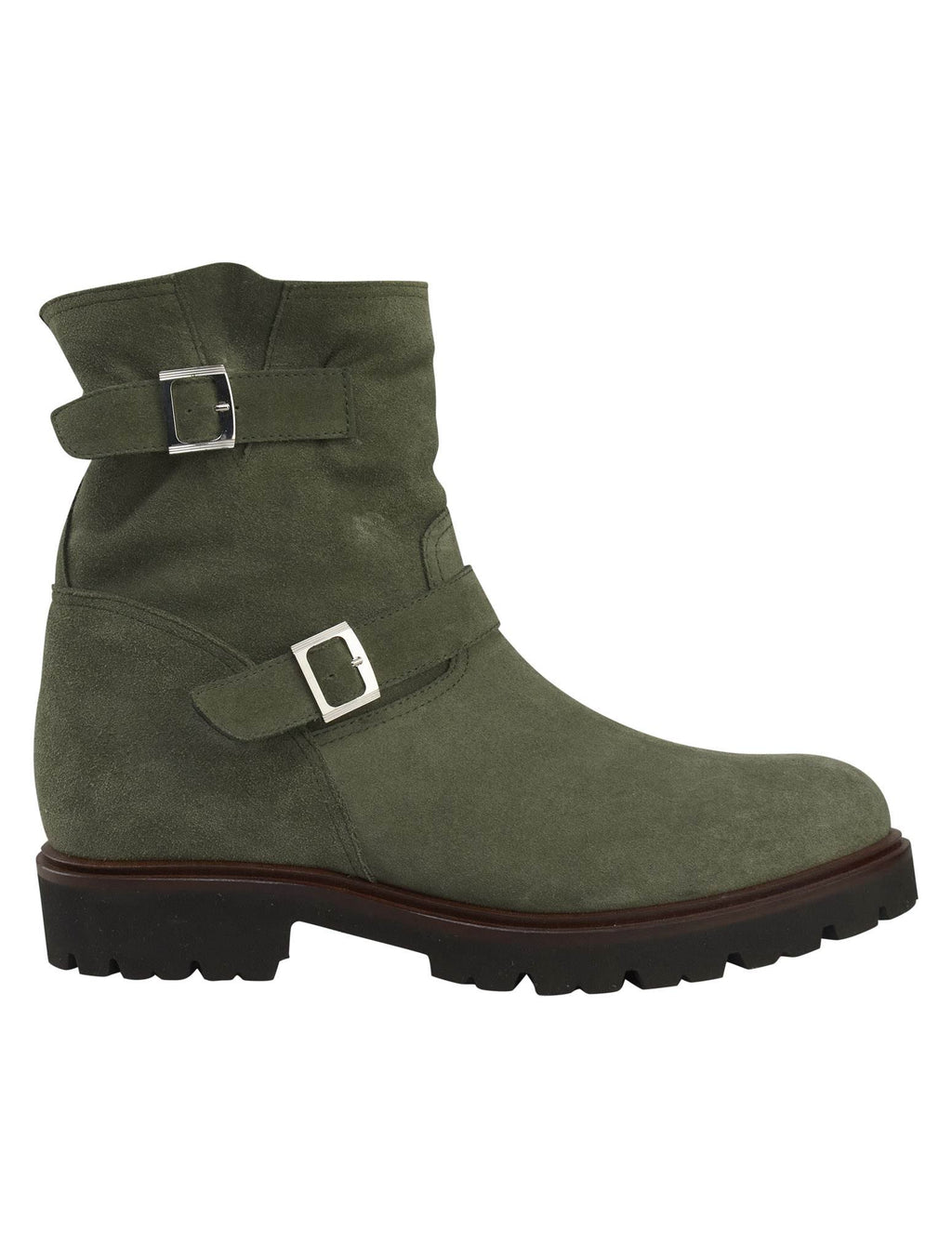 Kiton Green Leather Suede Boots