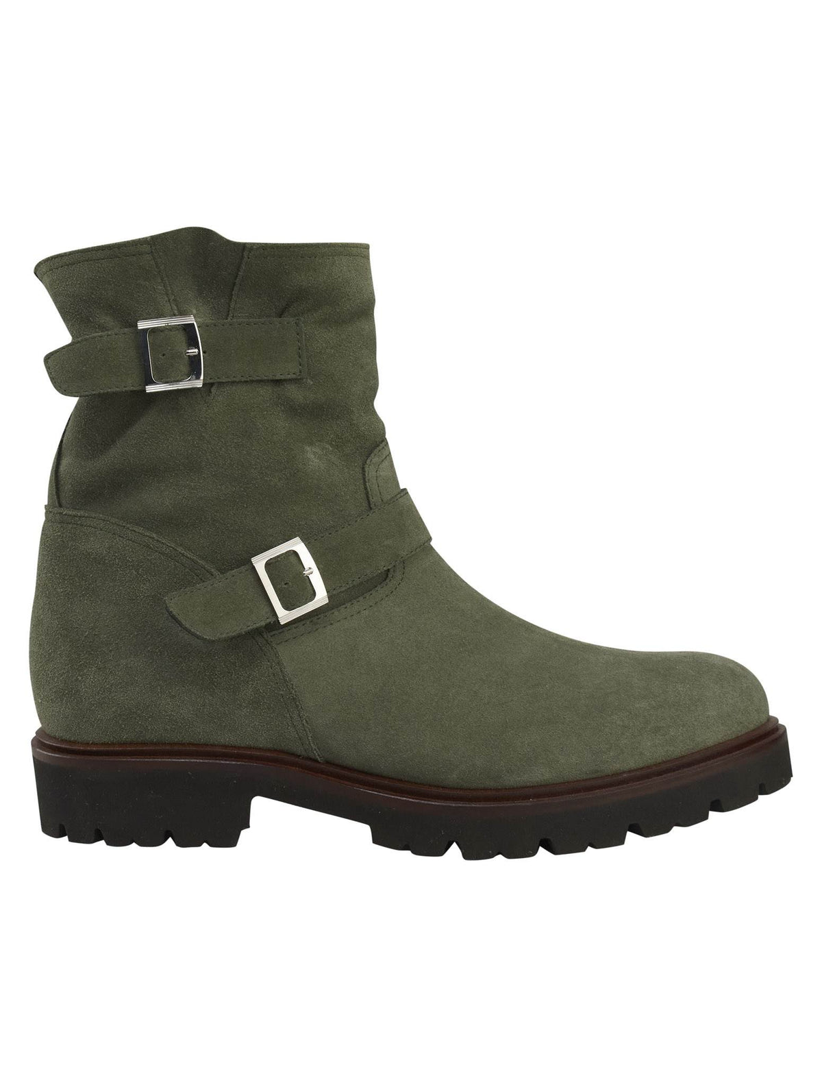 Kiton Green Leather Suede Boots