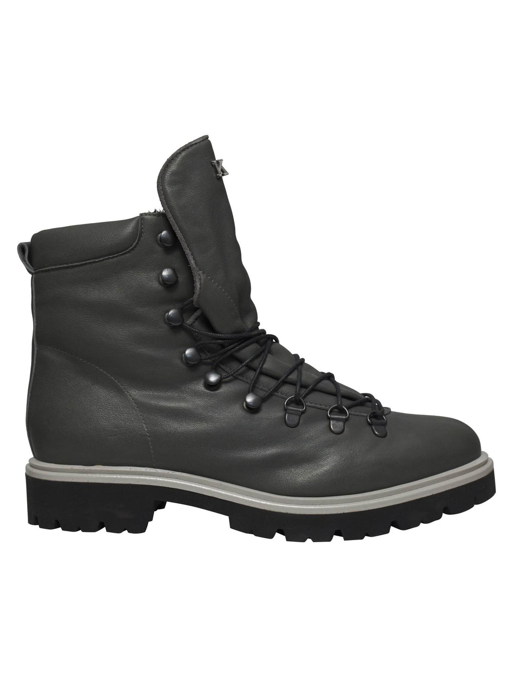 Kiton Gray Leather Boots