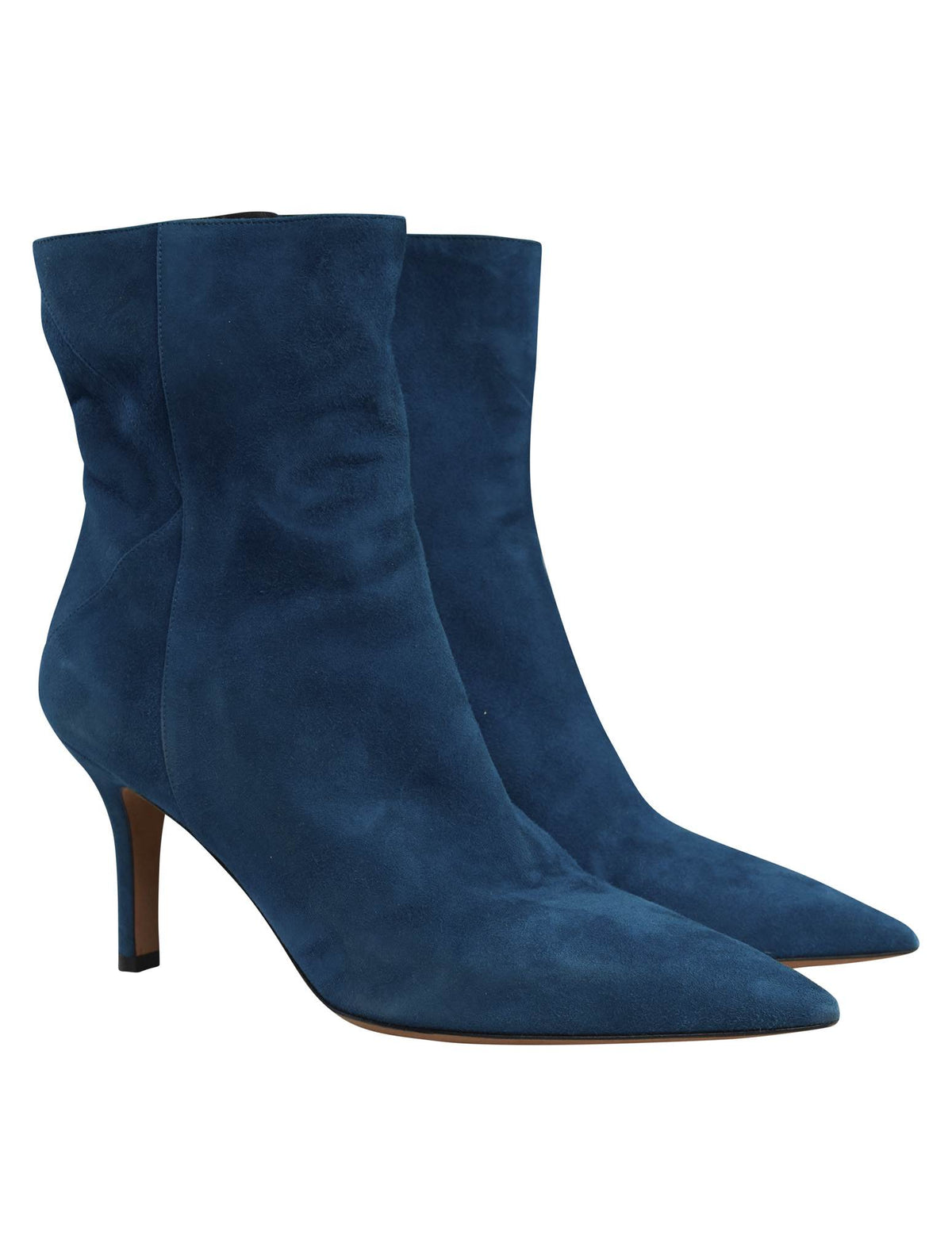 Kiton Kiton Blue Leather Suede Slingback Boots Blue 000
