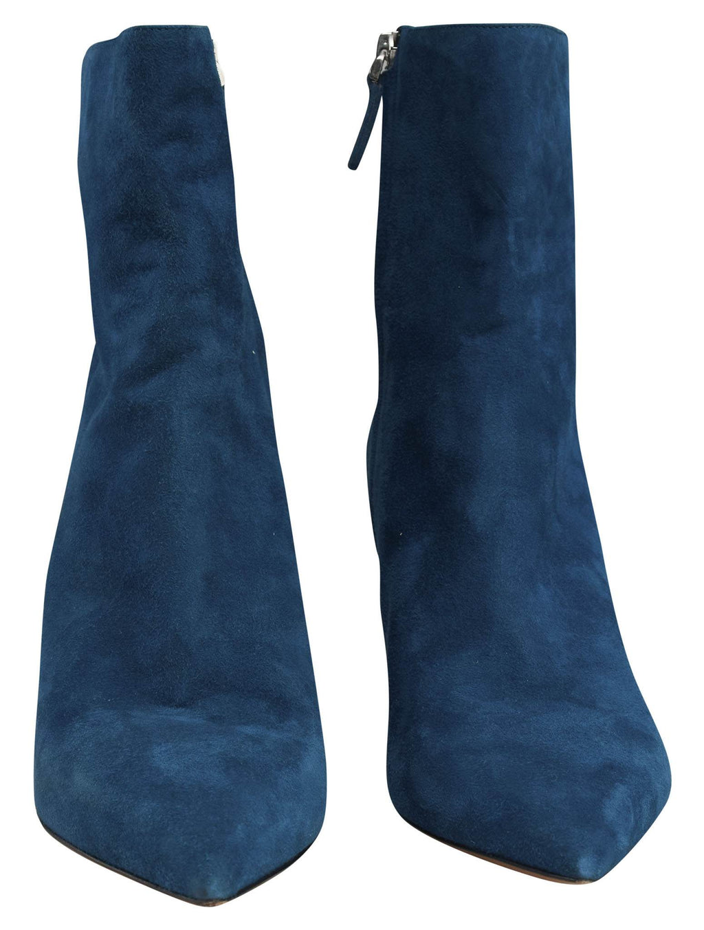 Kiton Kiton Blue Leather Suede Slingback Boots Blue 001