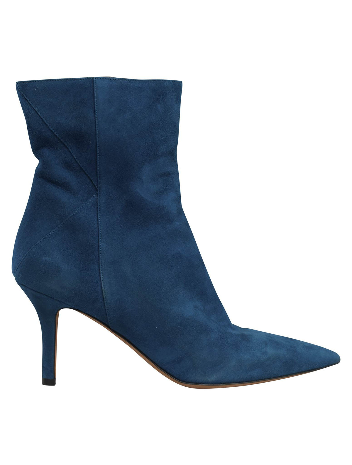 Kiton Blue Leather Suede Slingback Boots