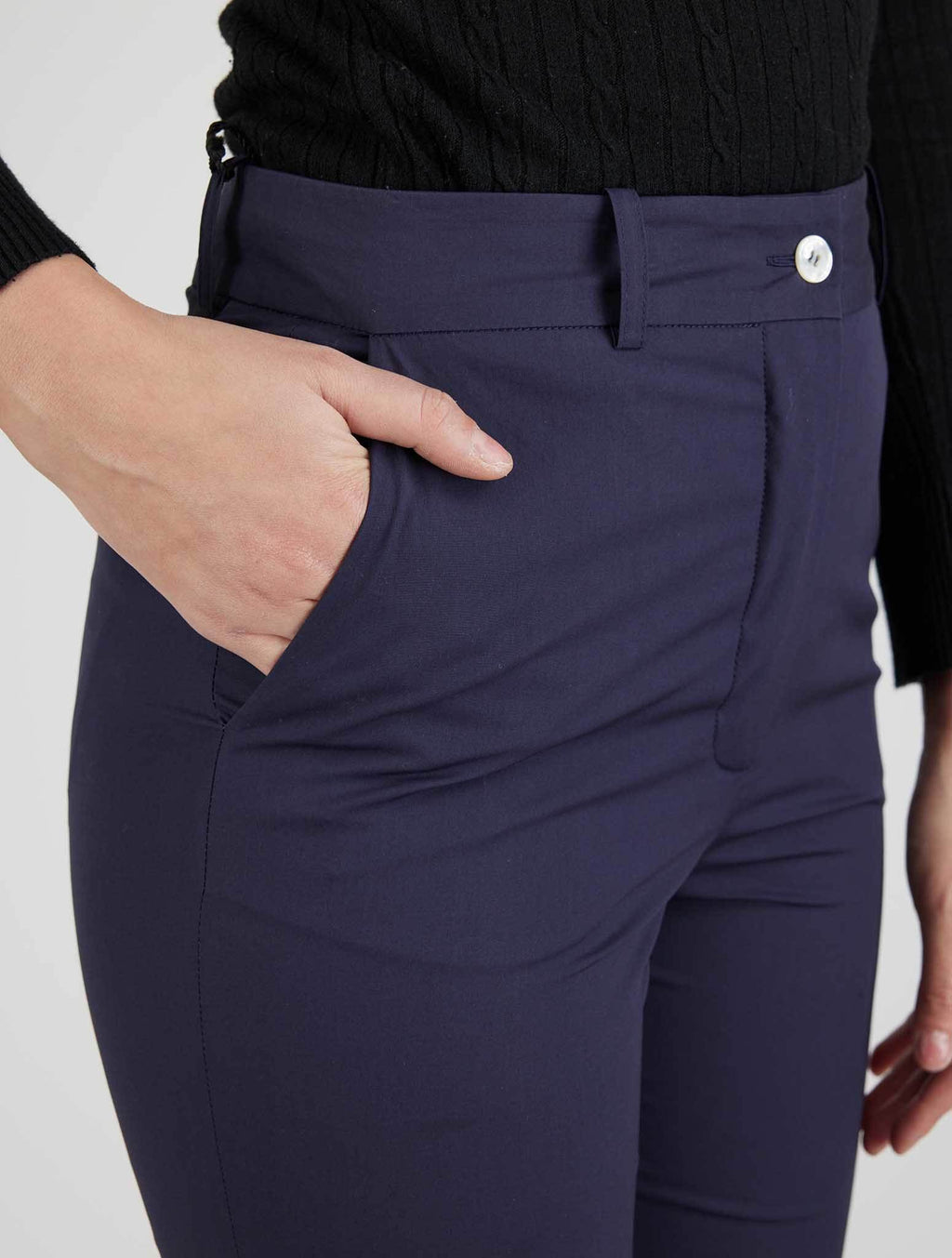Kiton Blue Cotton Ea Pants