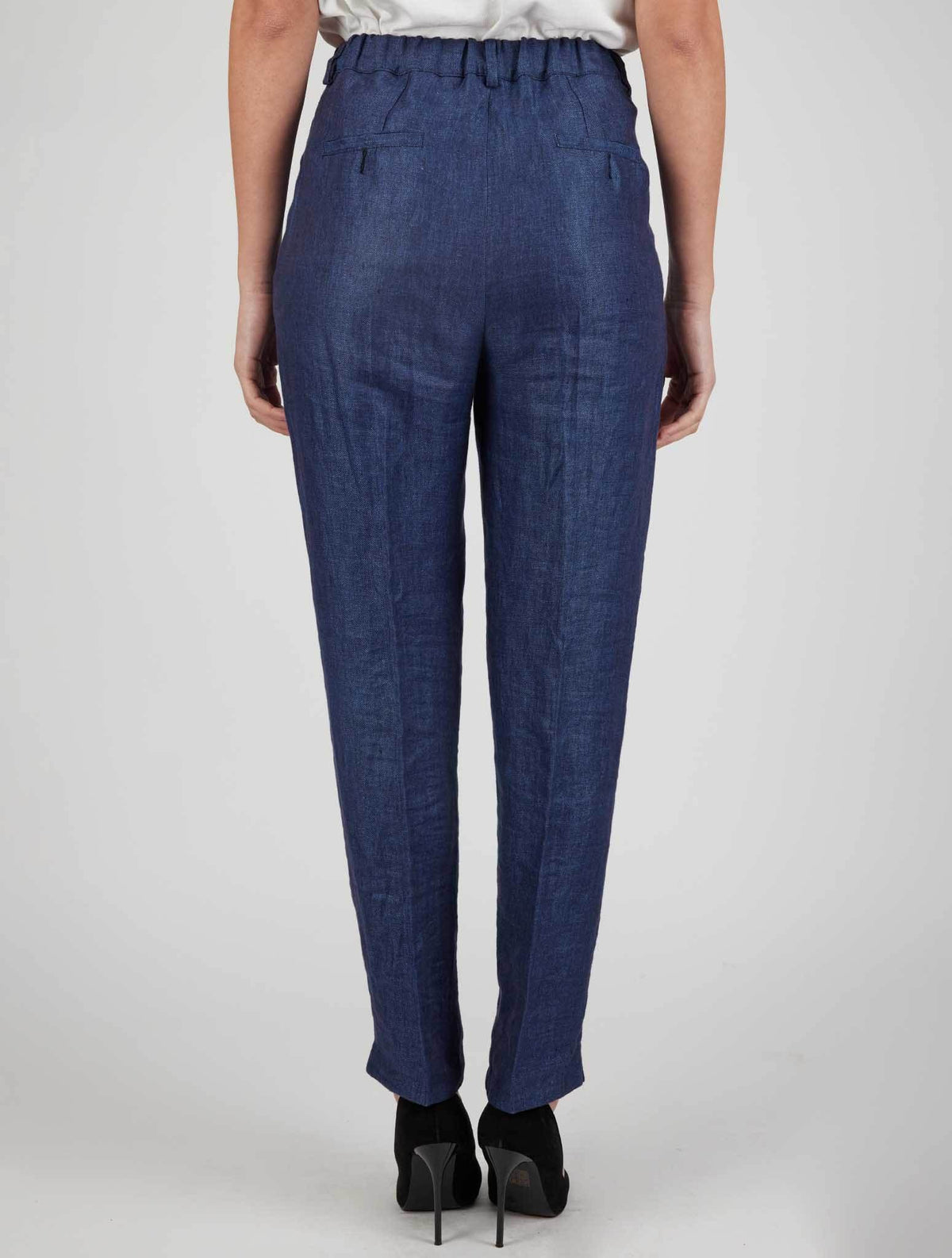 Kiton Blue Linen Pants