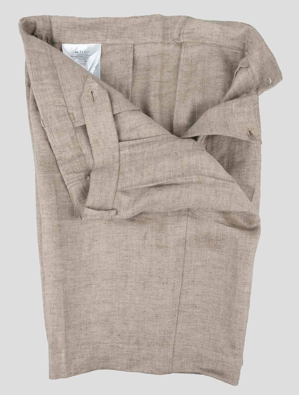 Kiton Kiton Brown Linen Short Pants Brown 001