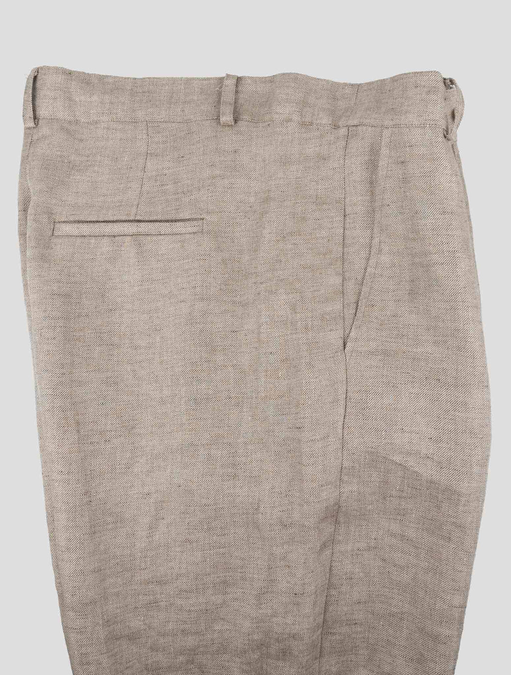 Kiton Brown Linen Short Pants