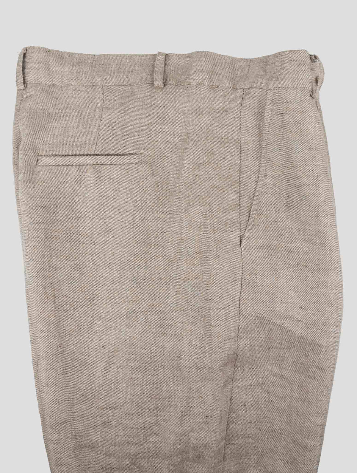 Kiton Brown Linen Short Pants