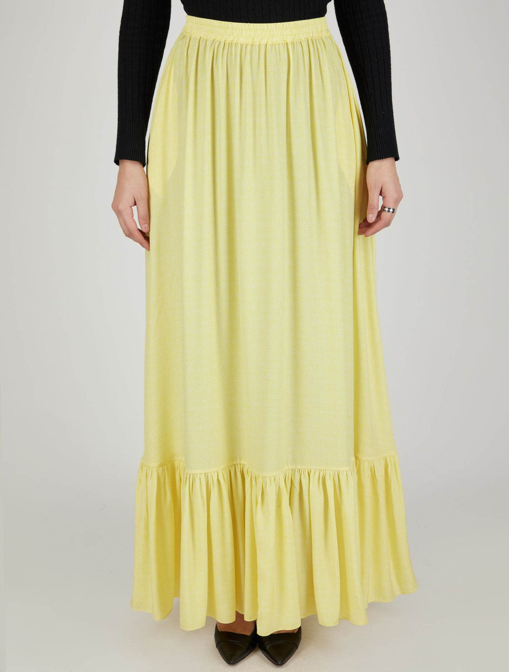 Kiton Yellow Silk Skirt