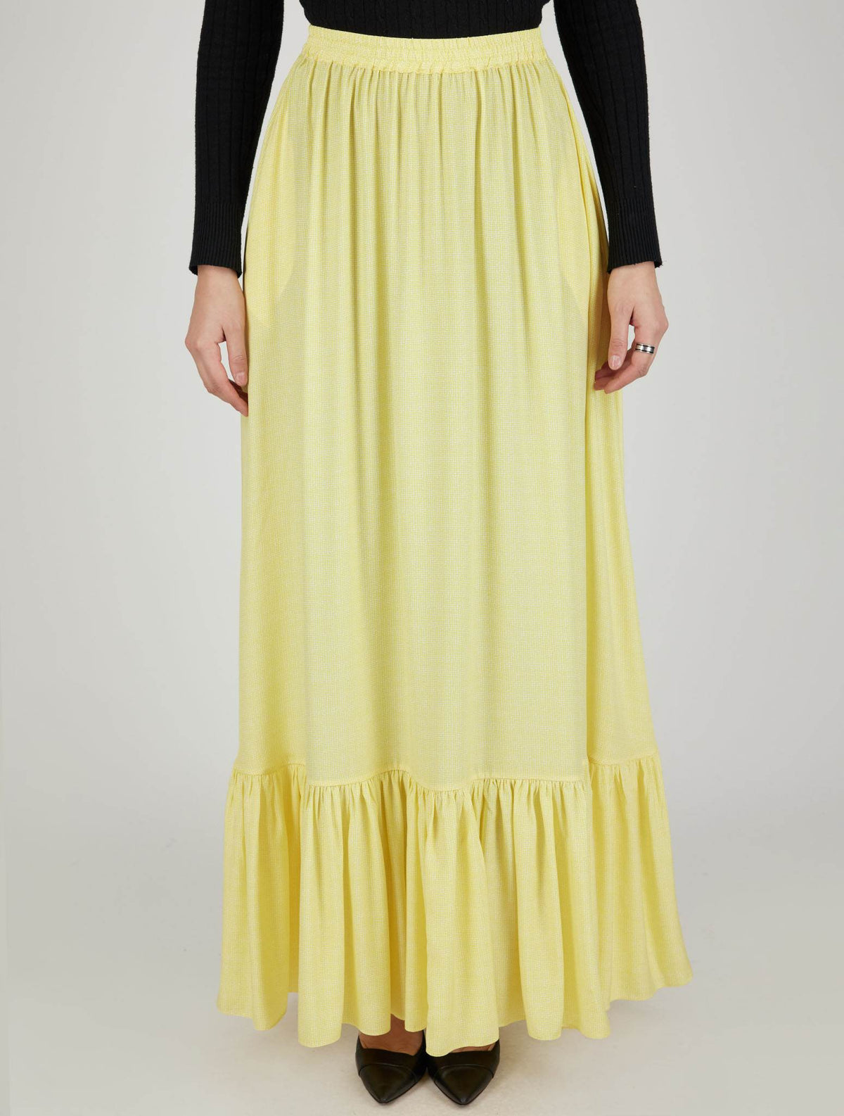 Kiton Yellow Silk Skirt