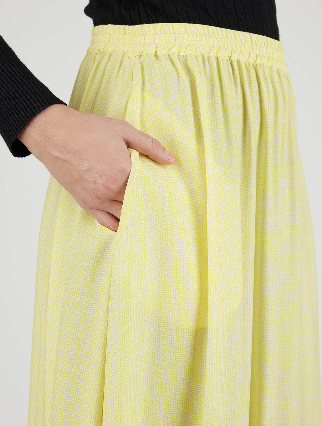 Kiton Yellow Silk Skirt