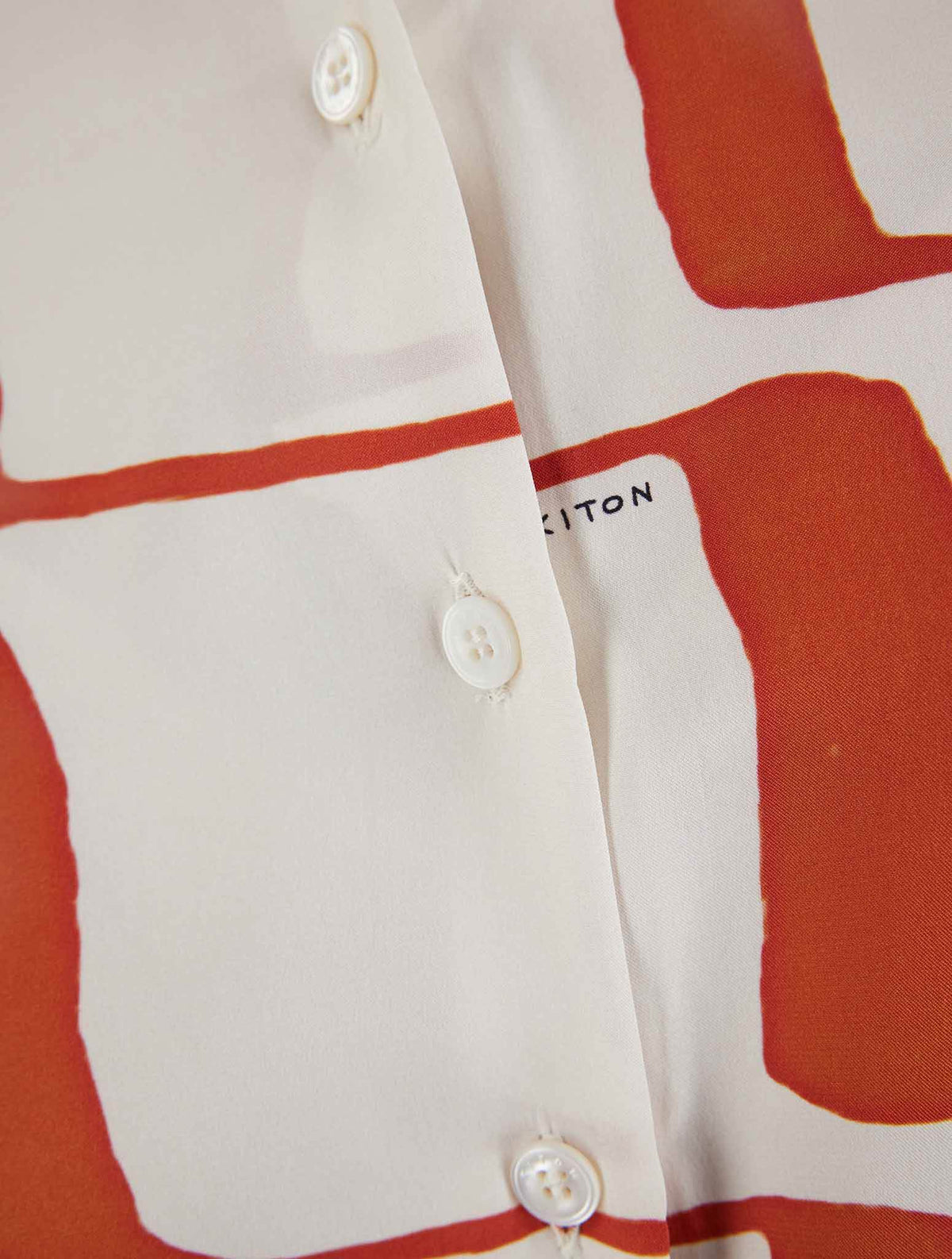 Kiton Orange White Silk Dress