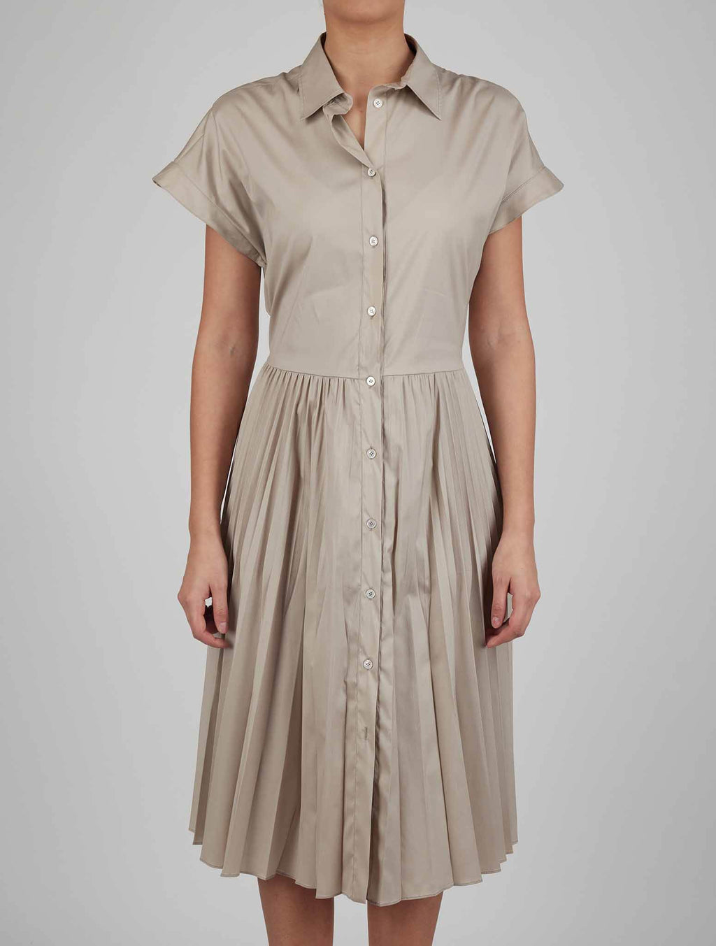 Kiton Beige Silk Ea Dress