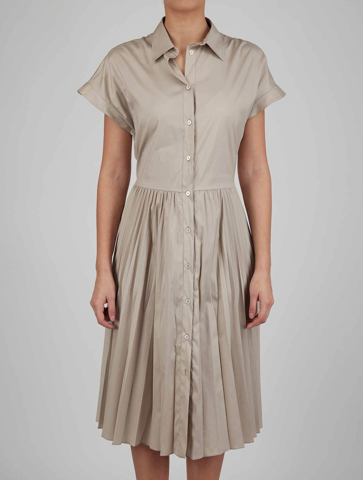Kiton Beige Silk Ea Dress