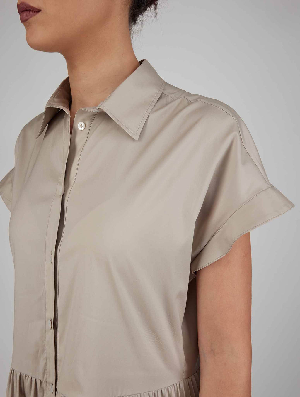 Kiton Beige Silk Ea Dress