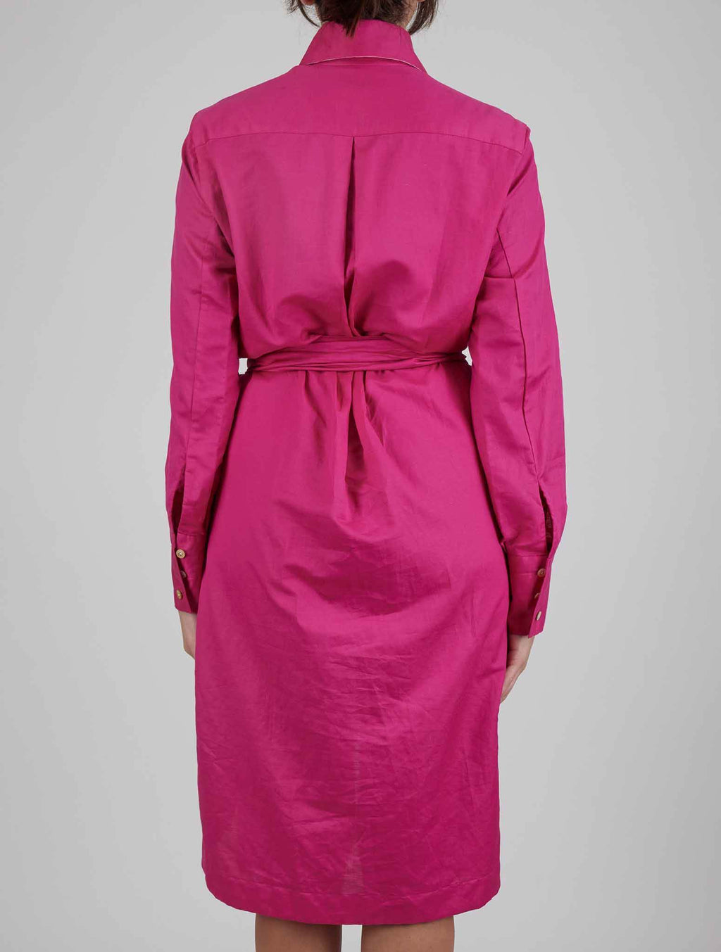 Kiton Purple Cotton Linen Dress