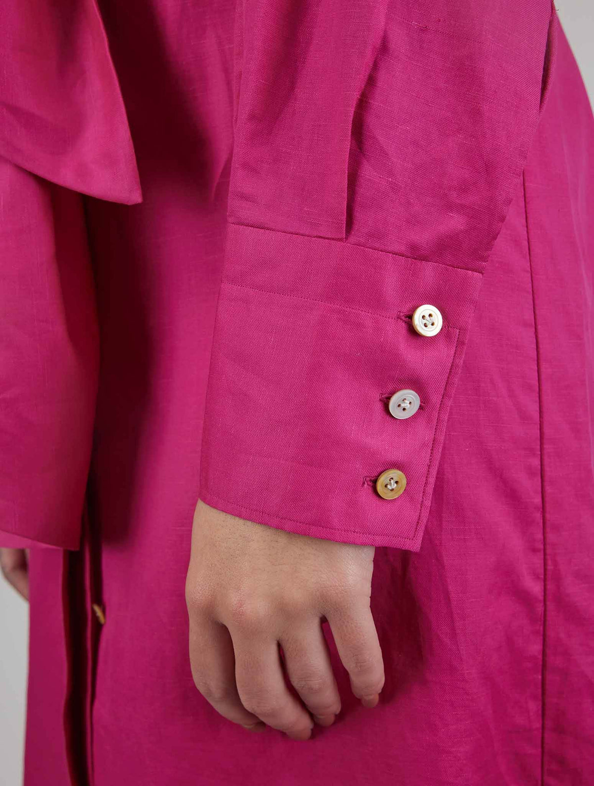 Kiton Purple Cotton Linen Dress