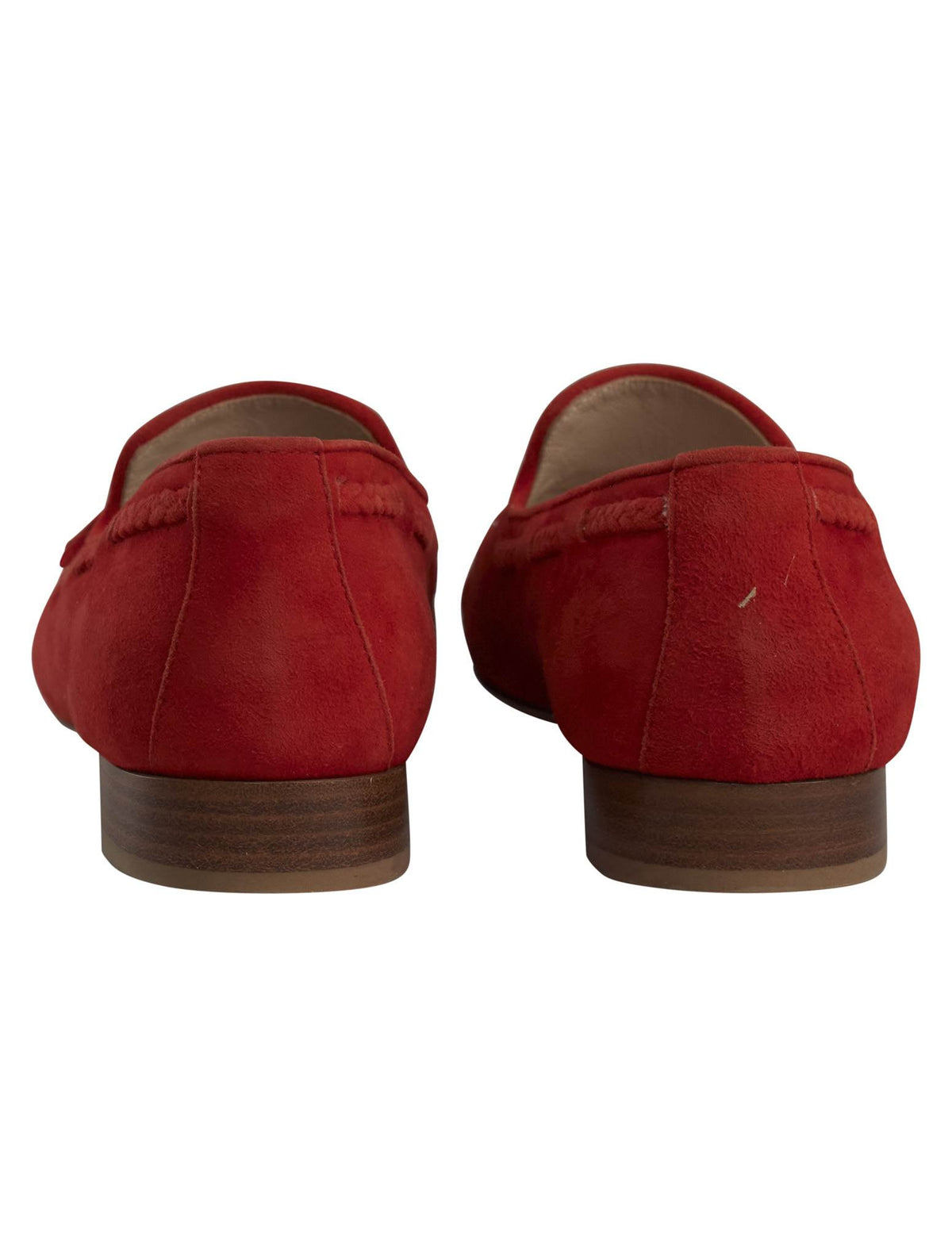 Kiton Red Leather Suede Loafers