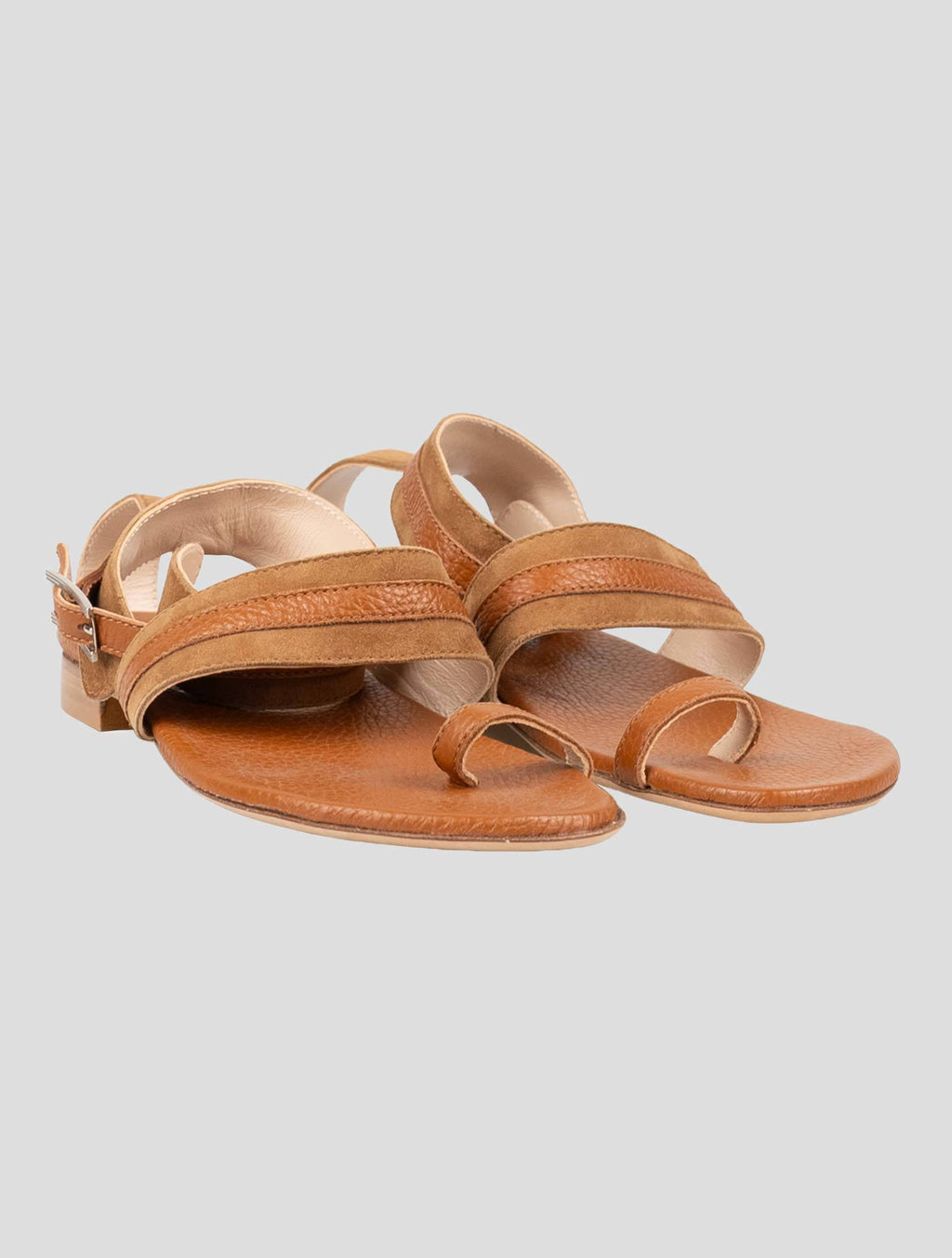 Kiton Brown Leather Sandals