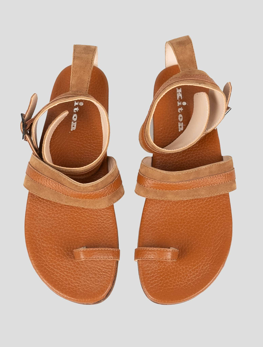 Kiton Brown Leather Sandals