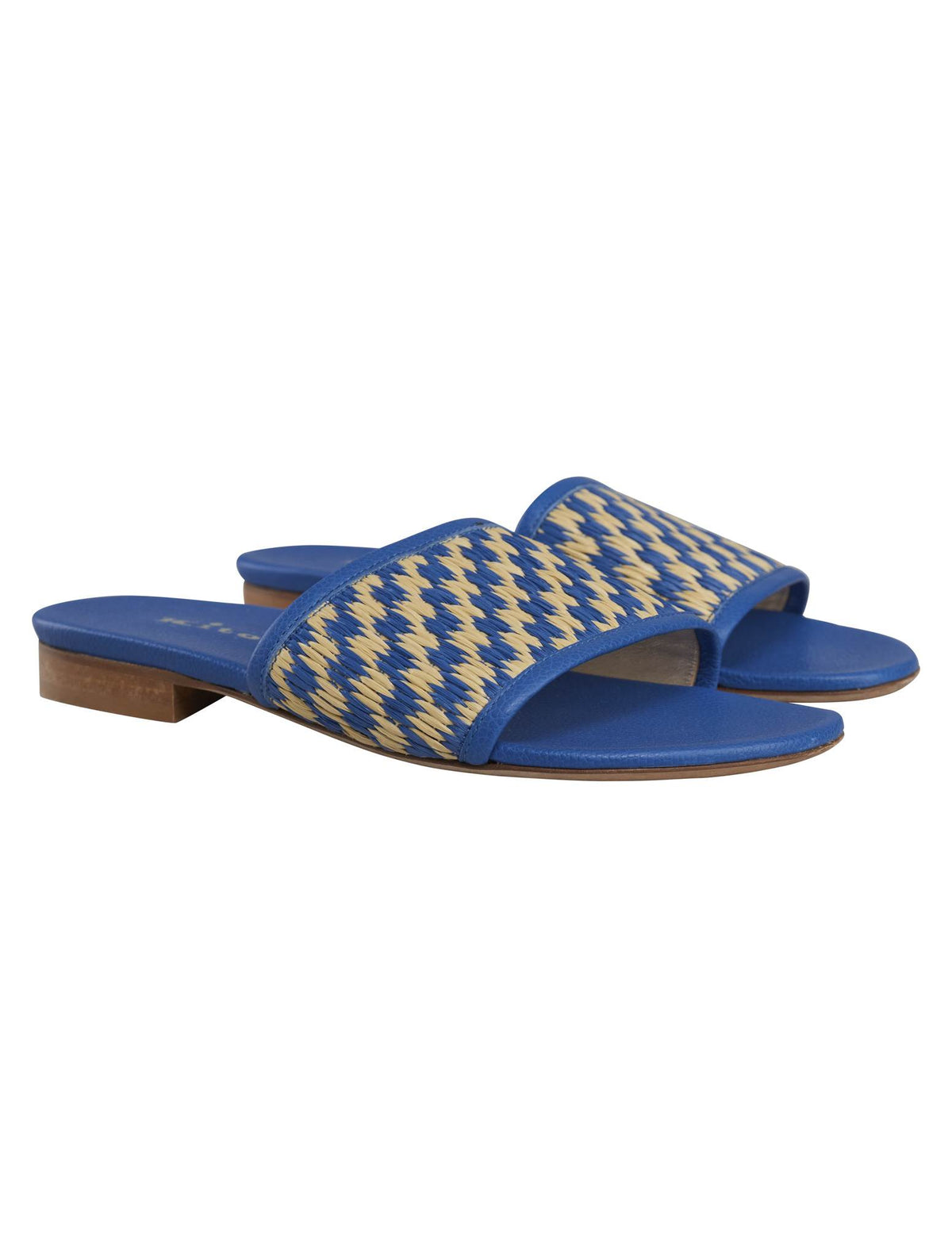 Kiton Kiton Blue Yellow Viscose Cotton Slippers Blue / Yellow 000