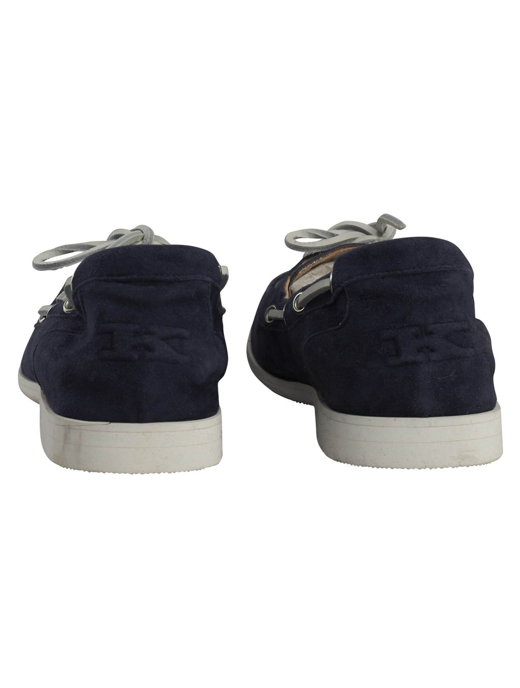 Kiton Blue Leather Suede Loafers