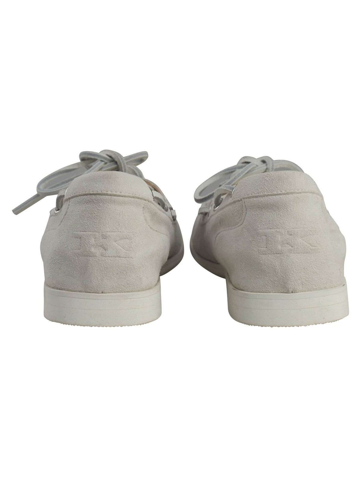 Kiton White Leather Suede Loafers
