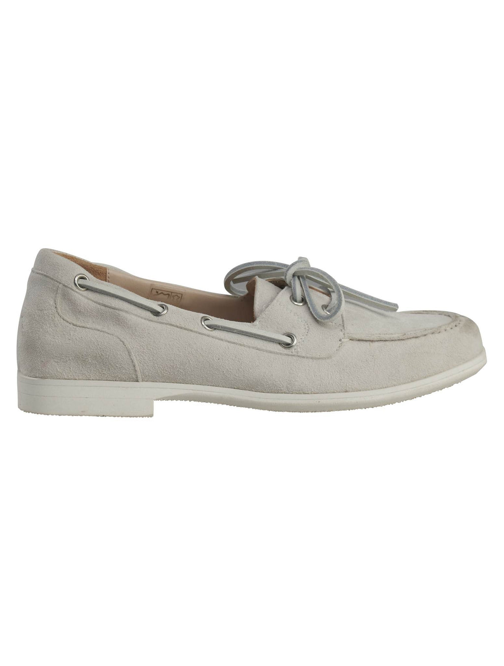 Kiton White Leather Suede Loafers