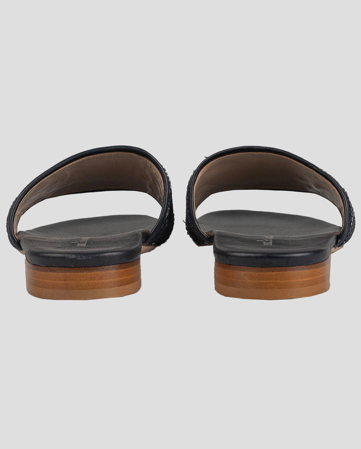 Kiton Blue Viscose Linen Slippers