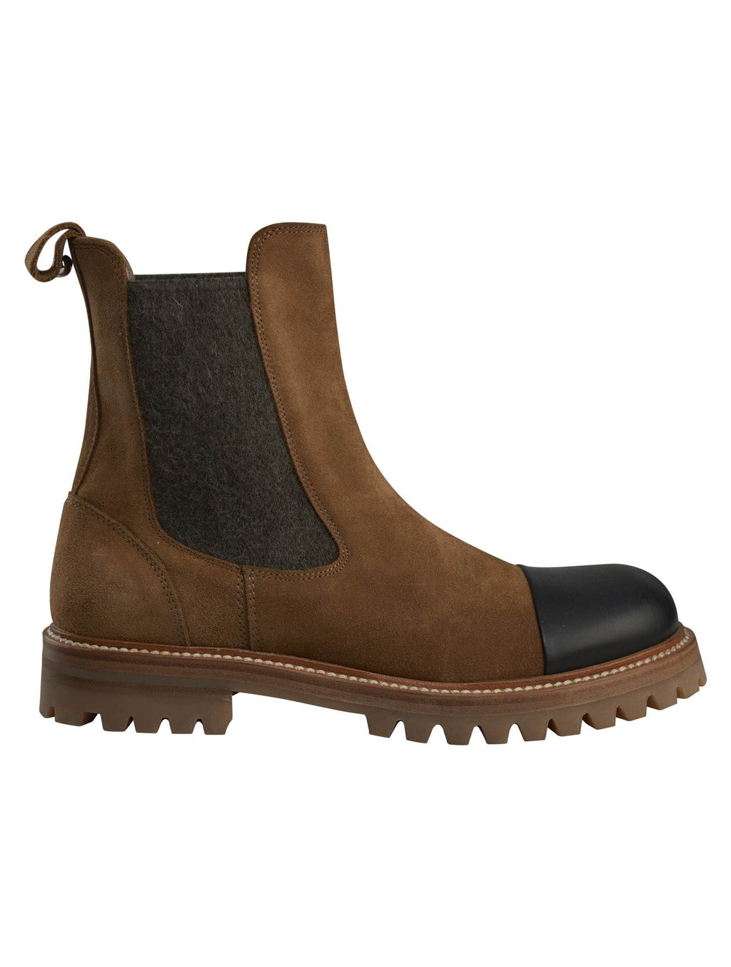 Kiton Brown Leather Suede Boots